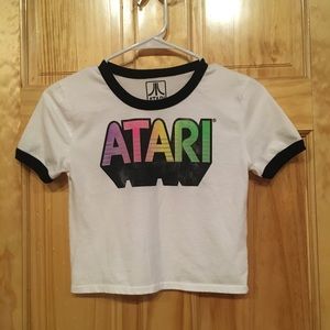 Atari retro print cropped tee shirt size small